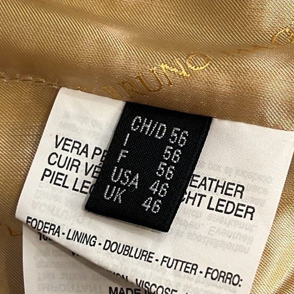 BRUNO MAGLI 100%Leather buttery soft,Latte color, lightweight,sz 46 Italy/L US - Picture 13 of 17